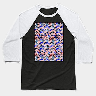 Doodle colorful dark Baseball T-Shirt